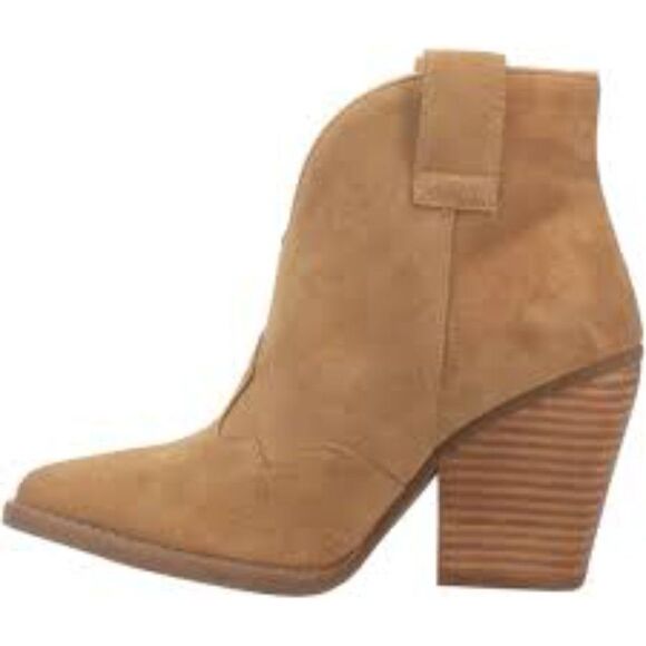 DINGO Tan Flannie Leather Booties - Picture 1 of 10